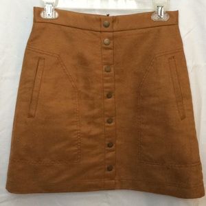 H&M Brown Suede Skirt